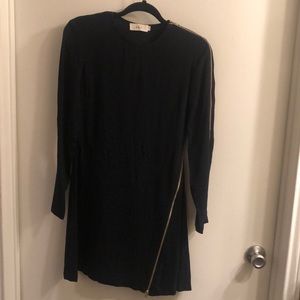 A.L.C. dark navy mini dress with zippers.